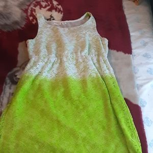White and neon dress